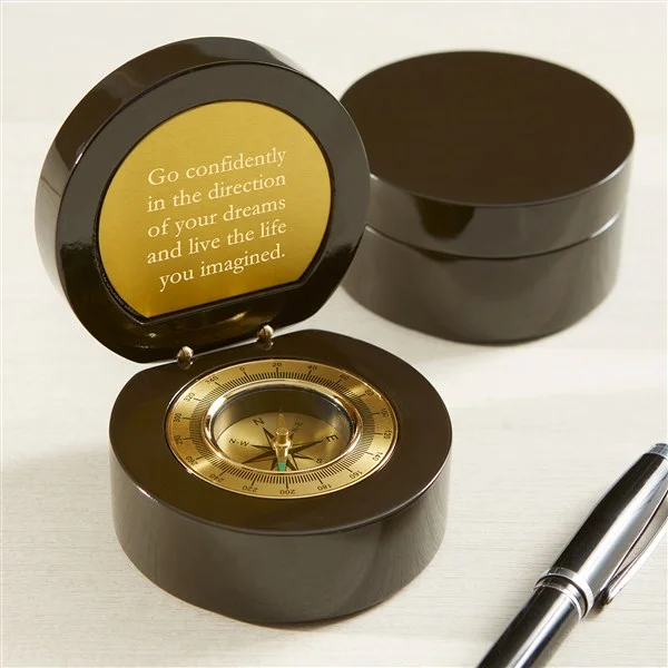 Inspiring Message Engraved Navigator Compass