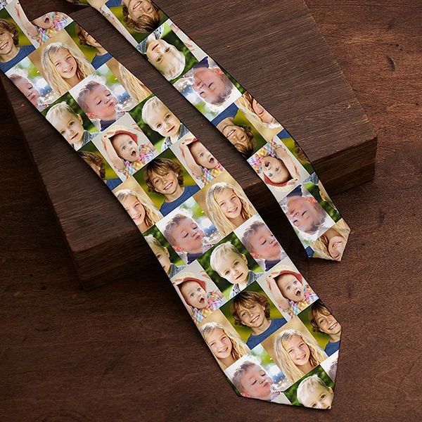 Favorite Faces Personalized Photo Collage Tie father's day gifts for new dads