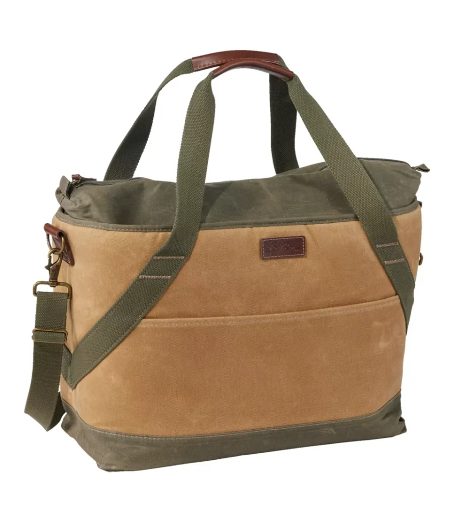 Insulated Waxed-Canvas Tote best coolers for beach