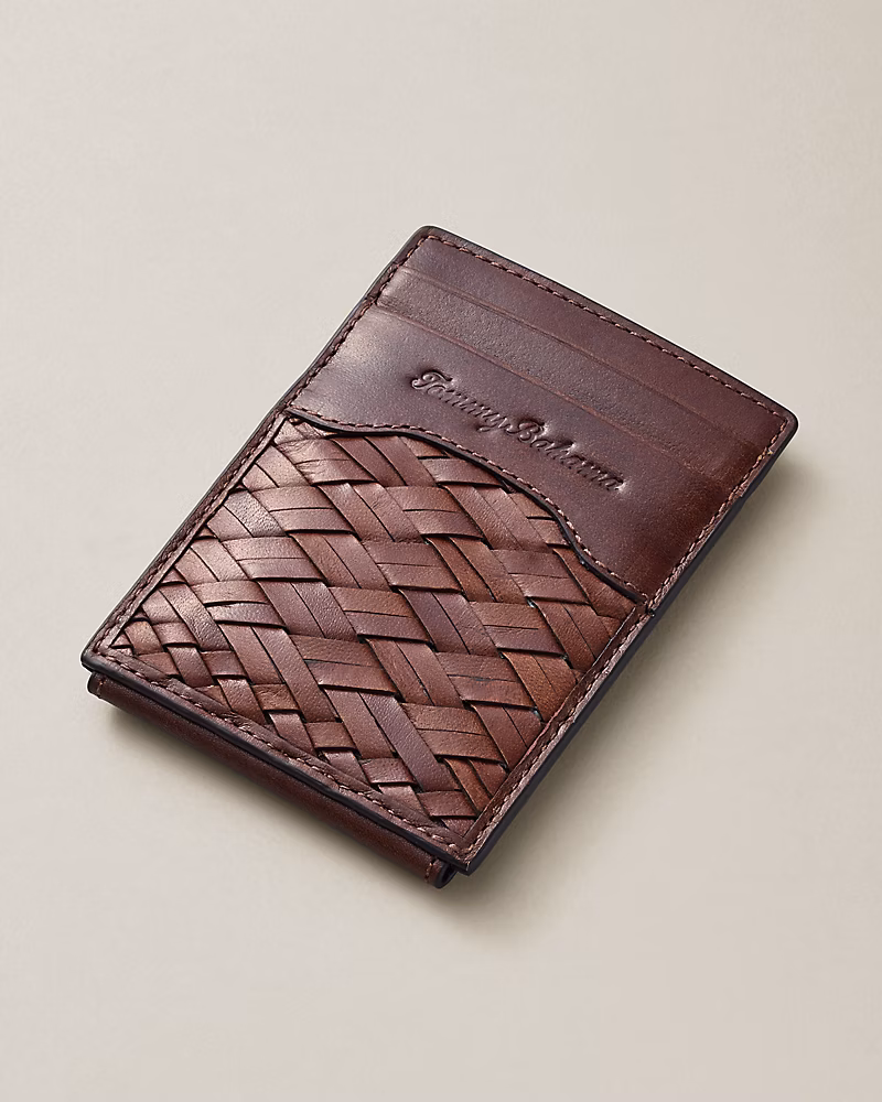 Woven Leather Wide Magnetic Wallet father's day gifts for new dads
