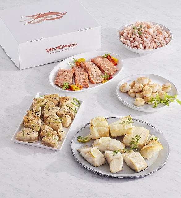 Wild Seafood Variety Box with Scallops father's day grilling gifts