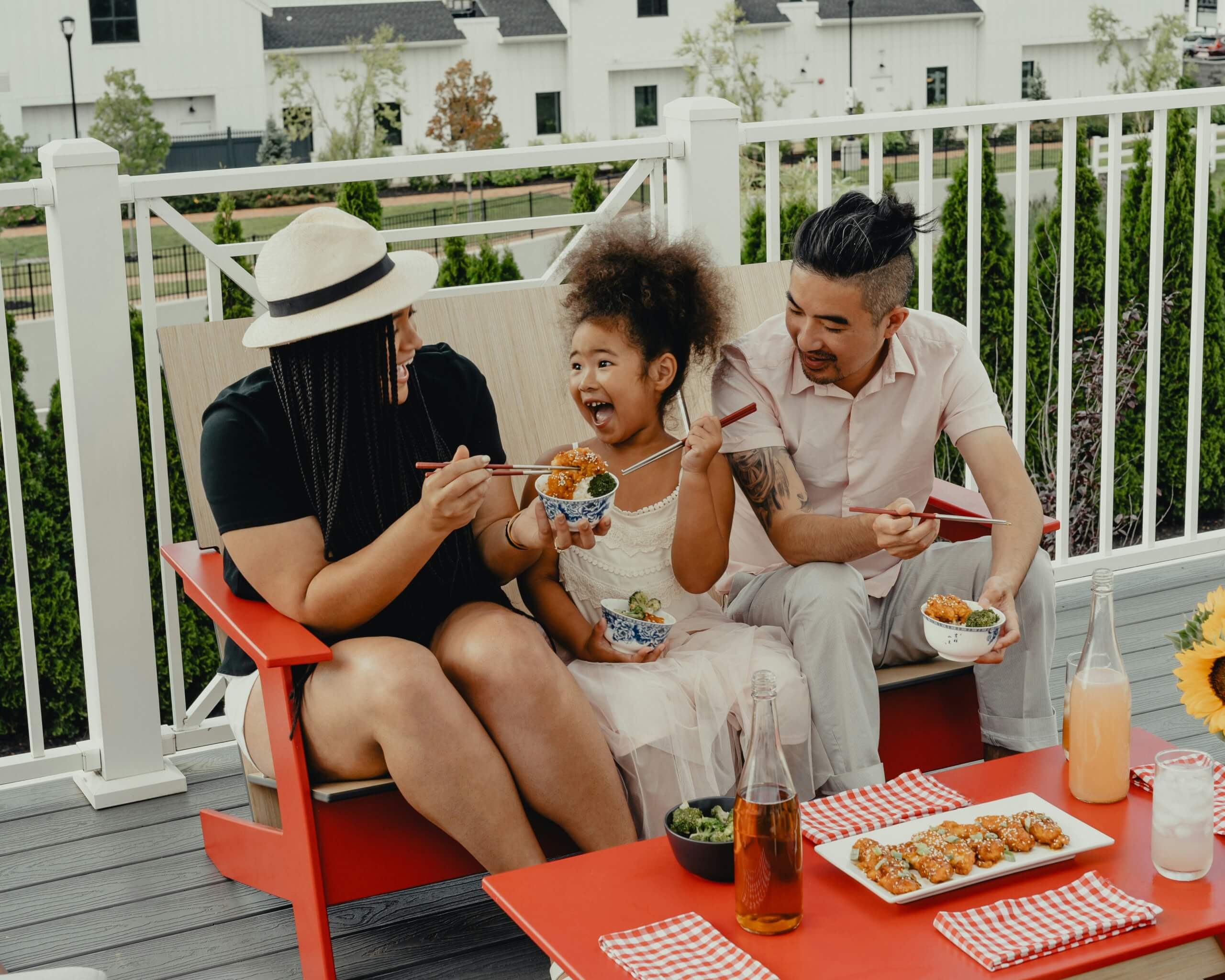 family dinner outside Easy Weeknight Dinner Ideas