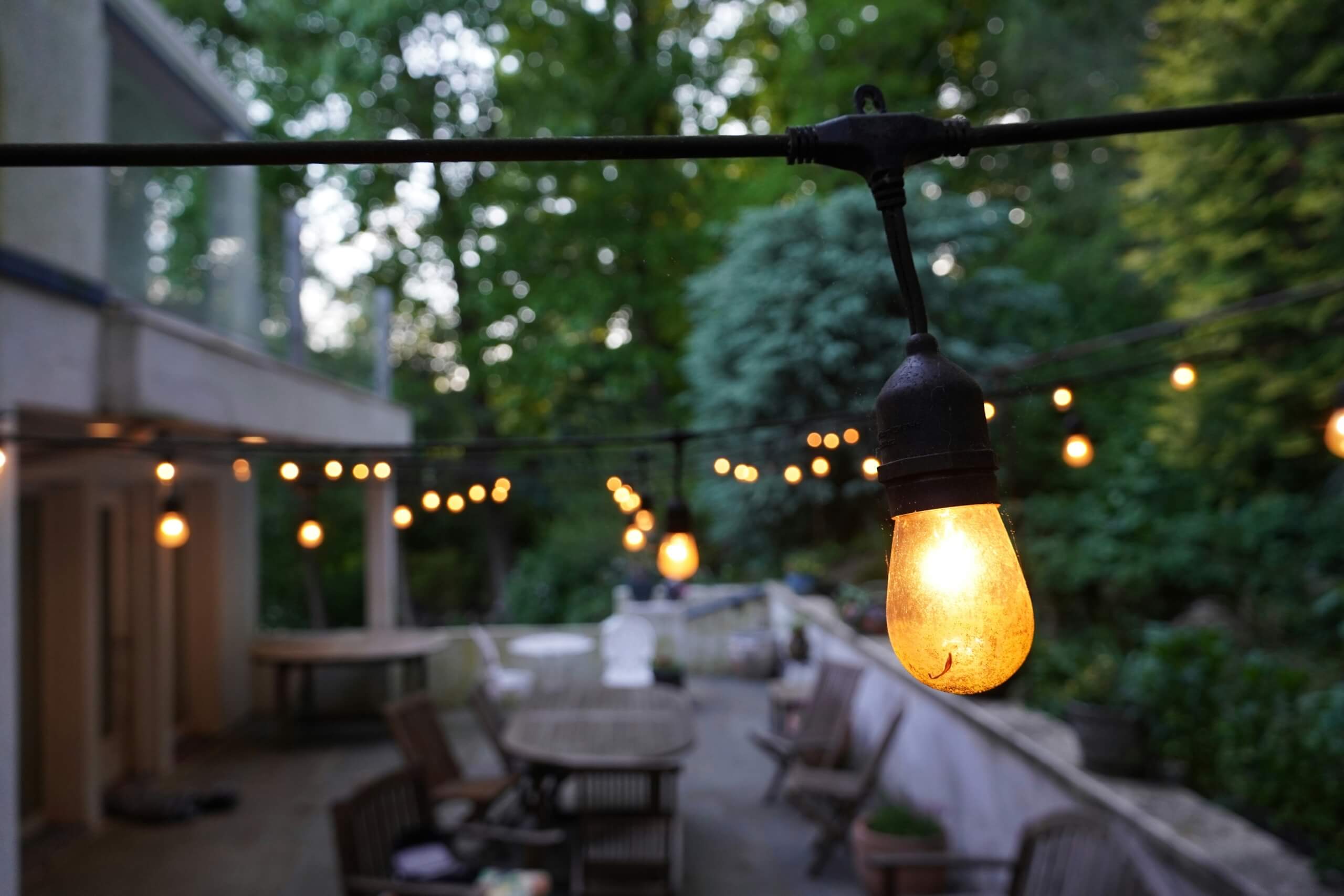 summer backyard refresh ideas string lights