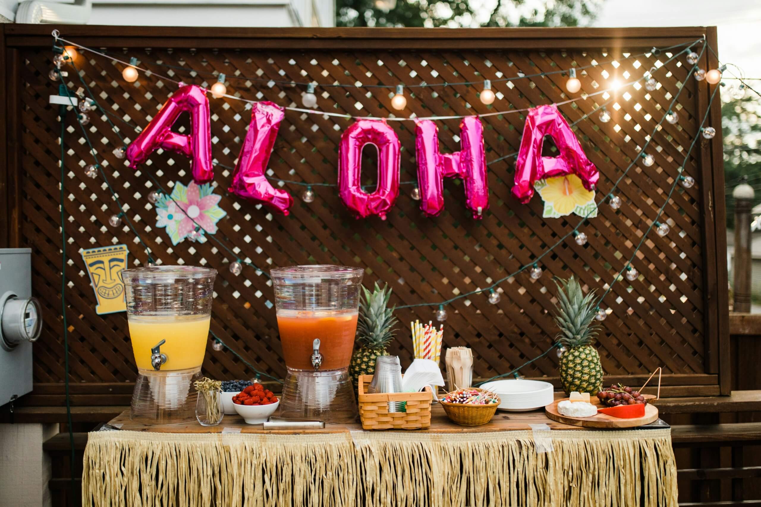 drinks at a party backyard dinner party ideas