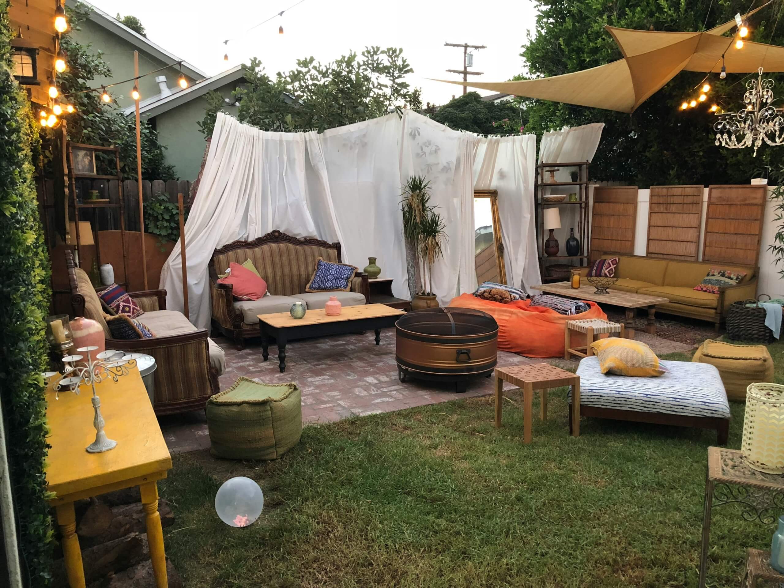 backyard patio seating area backyard dinner party ideas
