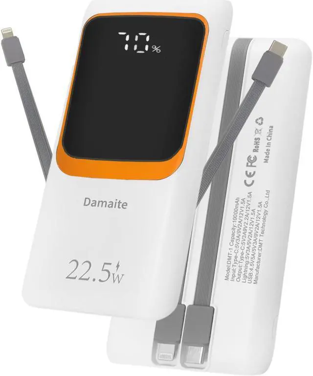 Damaite Portable Charger https://www.newegg.com/p/39G-01G3-00001?item=9SIBKHBKDX4803&source=region&utm_source=google&utm_medium=paid+shopping&utm_campaign=knc-googlemkp-pc-_-pla-ele_demit99-_-cell+phones+-+power+banks-_-9SIBKHBKDX4803&negg_topt=0&id0=Google&id1=22688842513&id2=186819602531&id3=&id4=&id5=pla-2427711863188&id6=&id7=9189932&id8=&id9=g&id10=c&id11=&id12=CjwKCAjwzNTUBhAjEiwA7zcvWpLK1-S9a41-WtbLmIFoiyLCFCKxYQHVbAigBbitZQtmVil0Q-6RHhoCGVAQAvD_BwE&id13=&id14=Y&id15=&id16=758945361794&id17=&id18=&id19=&id20=&id21=pla&id22=731368552&id23=online&id24=9SIBKHBKDX4803&id25=US&id26=2427711863188&id27=Y&id28=&id29=&id30=7723089054584334246&id31=en&id32=&id33=DA&id34=US&gad_source=1&gad_campaignid=22688842513&gbraid=0AAAAAD-YhmNDz_olvGtYodoX0DTFV3sy1&gclid=CjwKCAjwzNTUBhAjEiwA7zcvWpLK1-S9a41-WtbLmIFoiyLCFCKxYQHVbAigBbitZQtmVil0Q-6RHhoCGVAQAvD_BwE