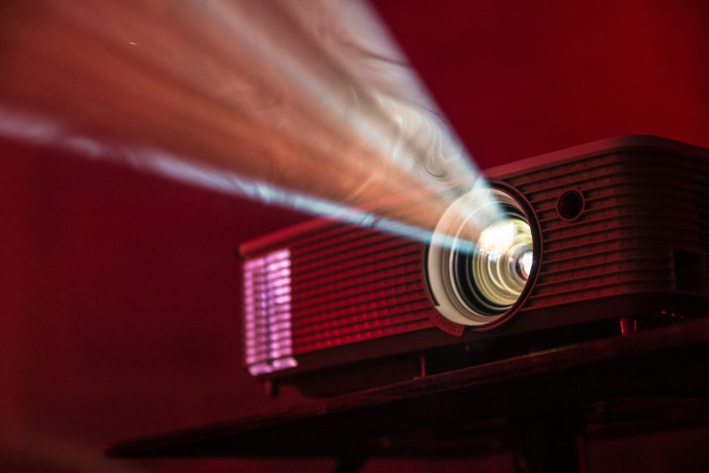 family staycation ideas movie night film projector