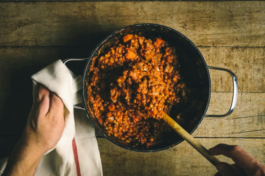 pot of chili comfort food fall bucket list for families