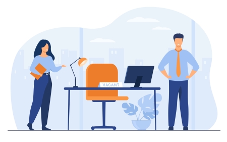 Man and woman next to desk - career change for teachers