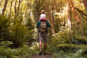 multi-day hike plan - father and daughter hiking 