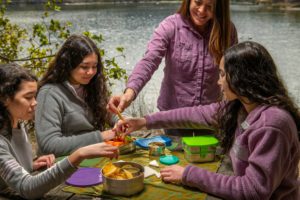 hiking meals - hiking meal with family