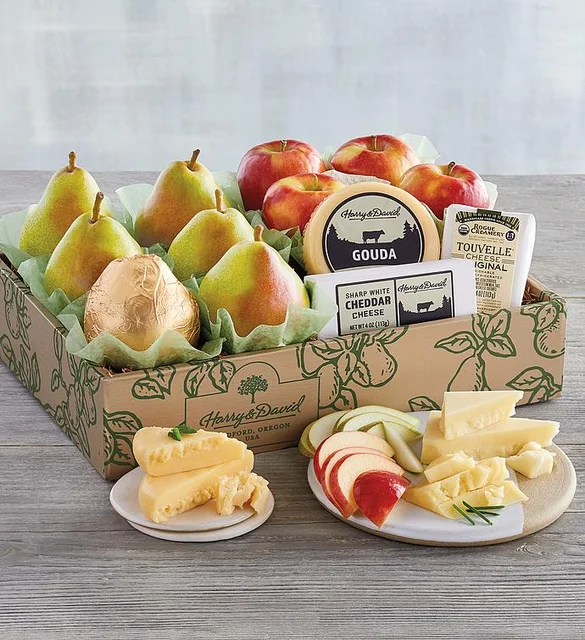 Retirement Gifts for Men - cheese and fruit gift