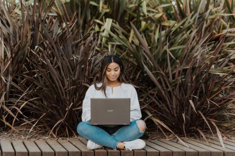 gifts for college students - student with laptop