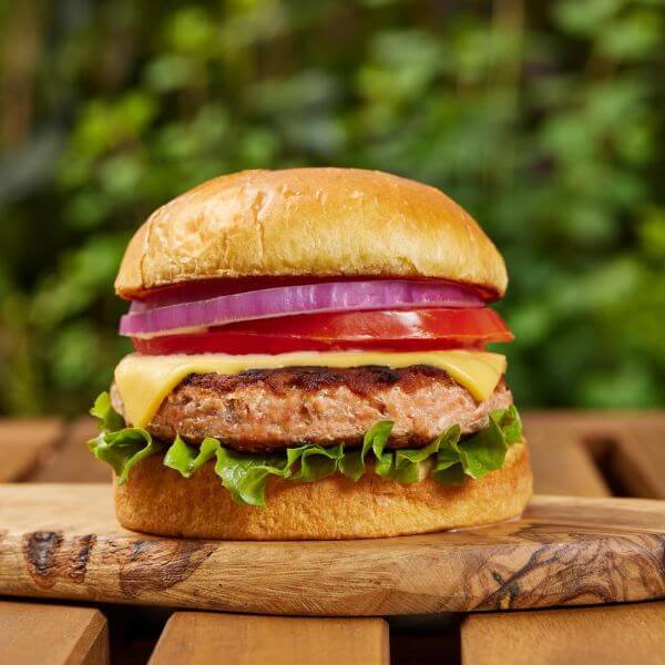 salmon burger - meat for labor day