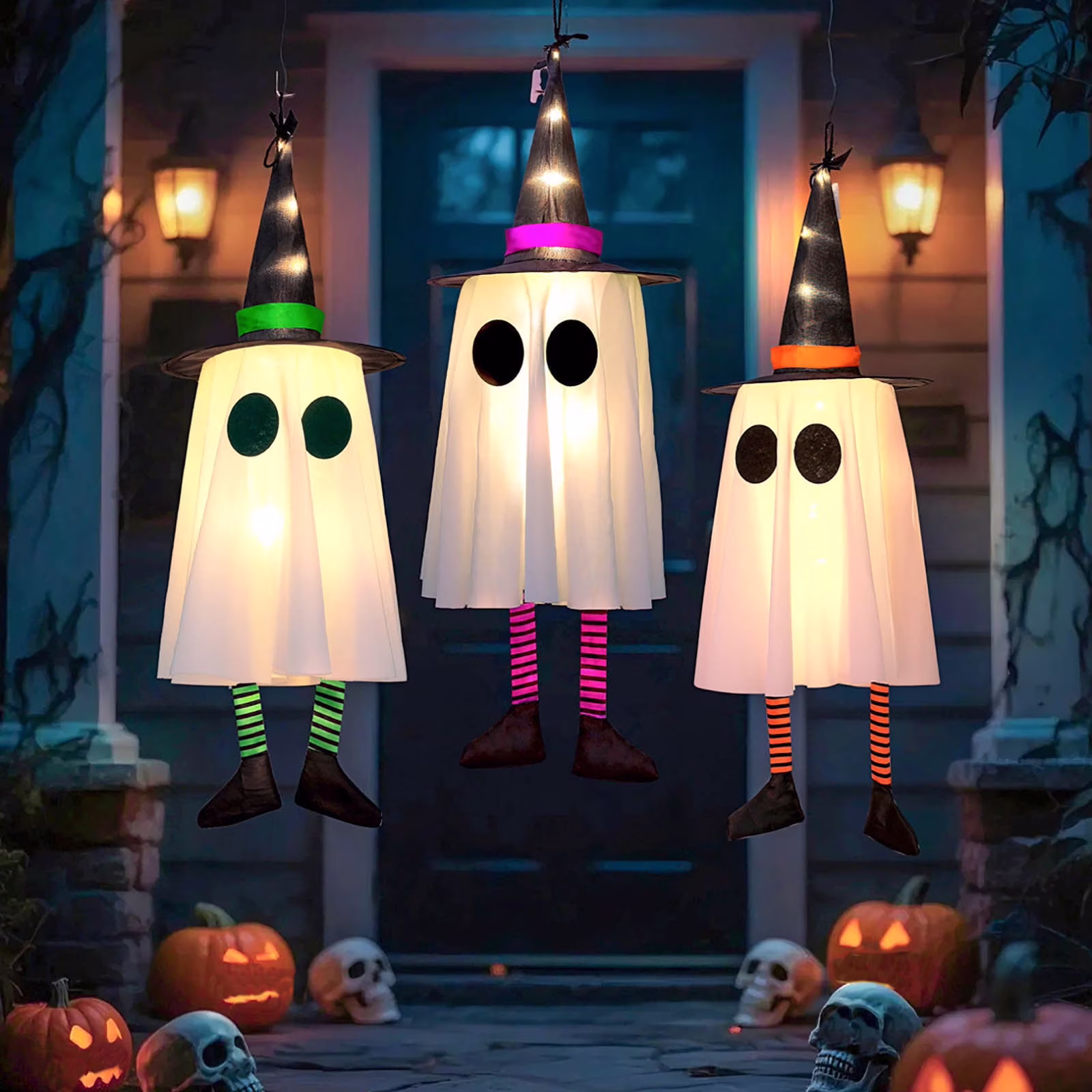spooky ghost decor outdoor halloween decorations