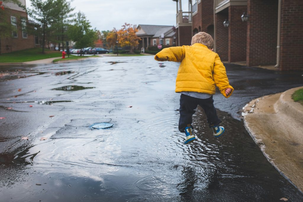 jumping in puddles rainy outdoor activities