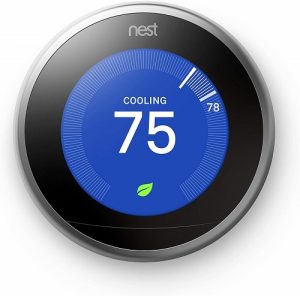 Best Thermostats on The Market for Different Price Ranges - Nest T3007ES Learning Thermostat 3rd Generation, Stainless Steel, Works with Amazon Alexa