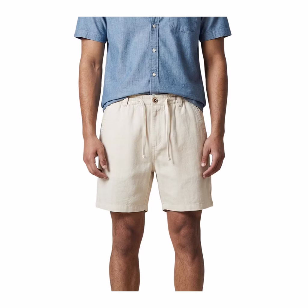 linen shorts men's summer outdoor outfits