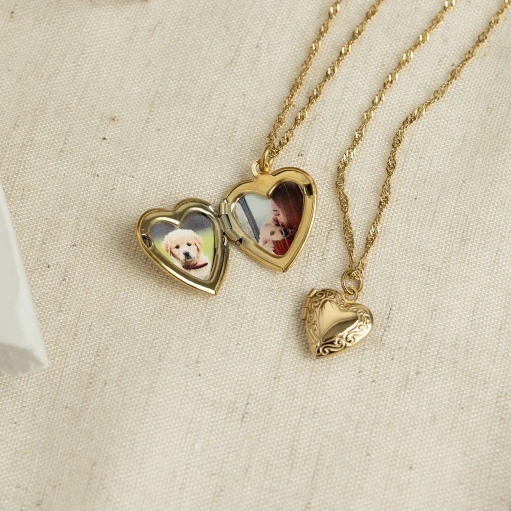 Heart Locket Necklace with Photo mother's day gifts from kids