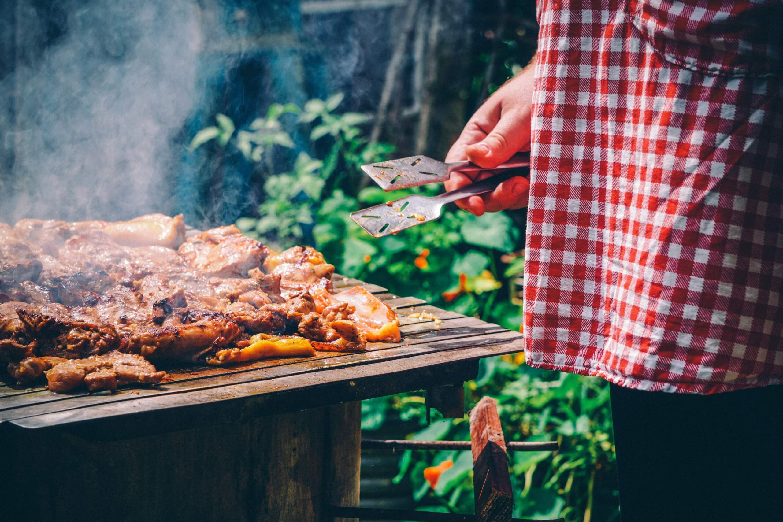 labor day bbq ideas man grilling outside grill barbecue