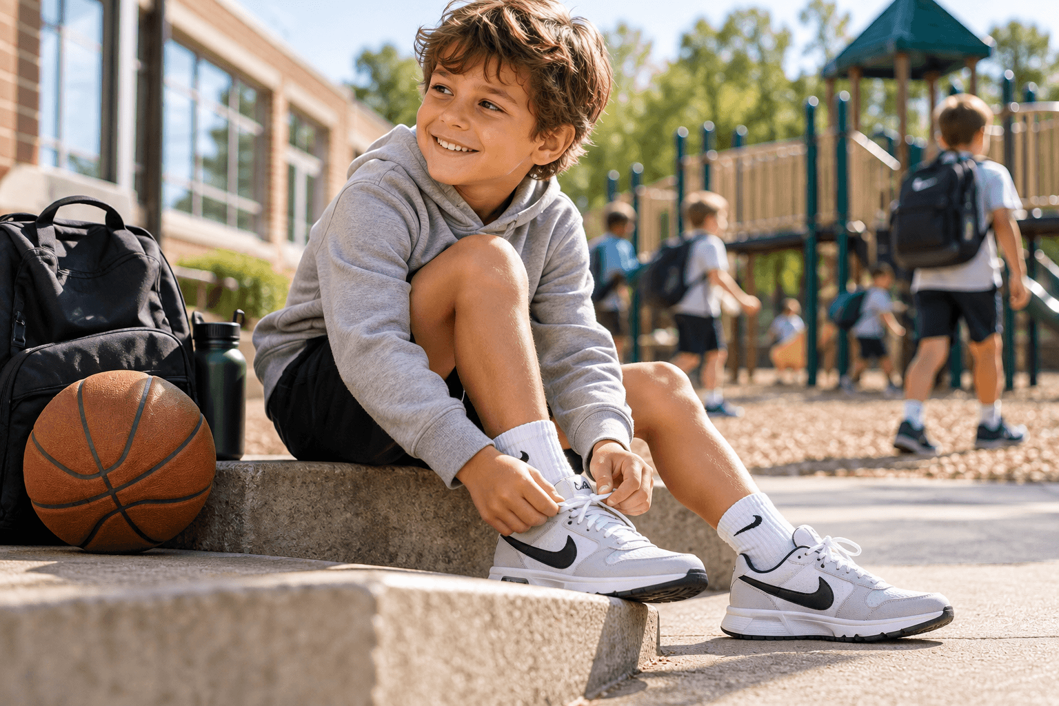 boy putting on sneakers tennis shoes sports best sneakers for boys