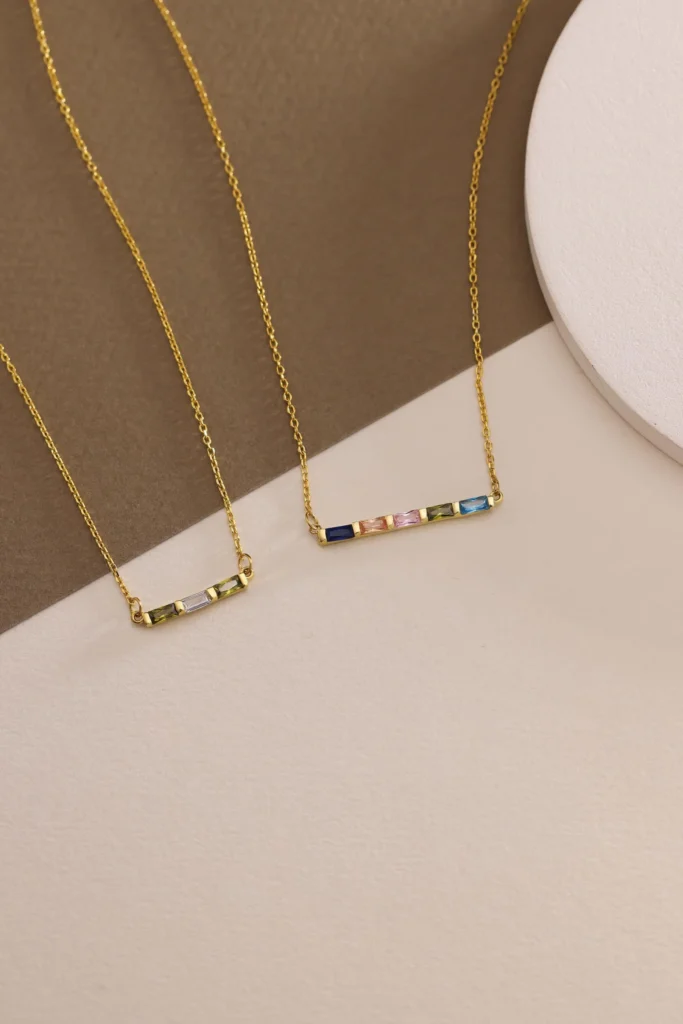 Baguette Birthstone Necklace christmas gifts for your wife