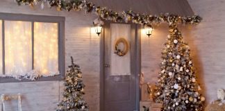 christmas lights on house