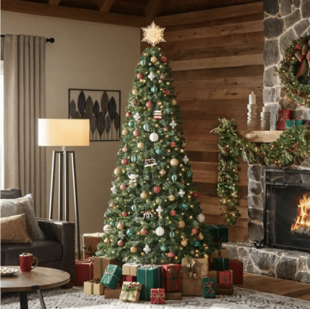 7.5 ft Festive Pine Christmas Tree