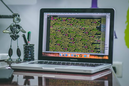 Turned-on Macbook Pro - data science internship