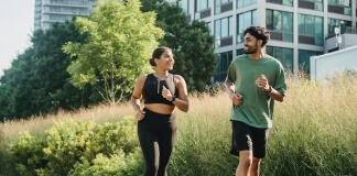 couple running together