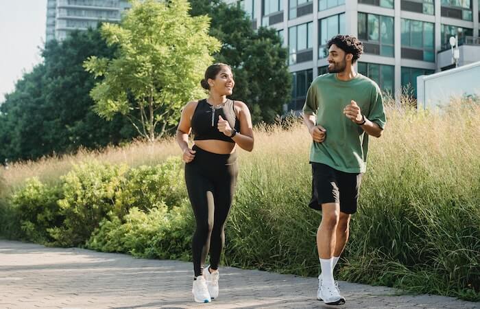 couple running together