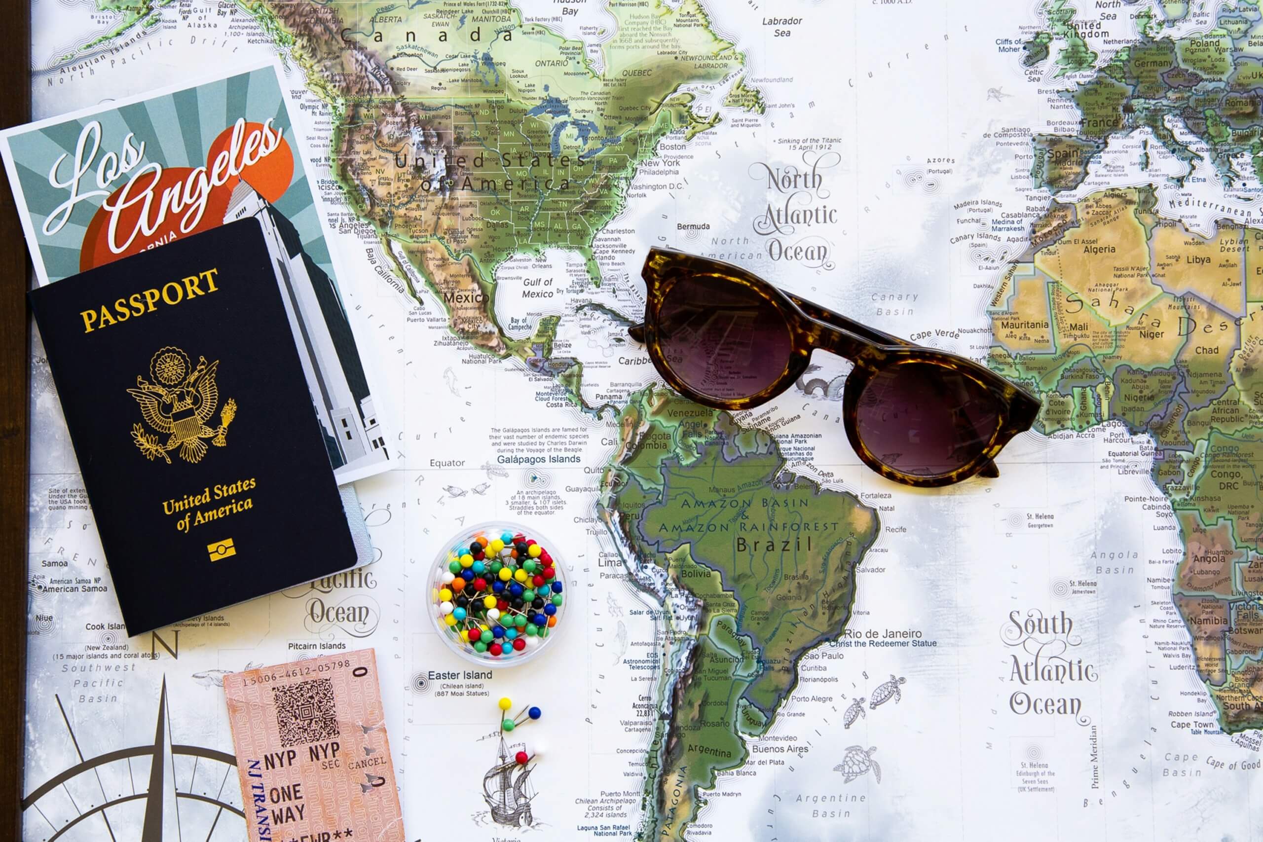 travel comfort hacks - traveling world map