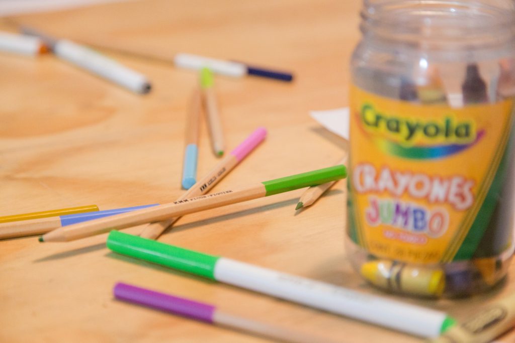 educational supplies store - crayons and pencils