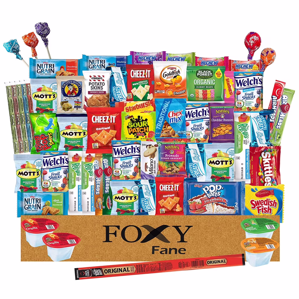 Foxy Fane 60 count Ultimate Gift Snack Box super bowl party bundle