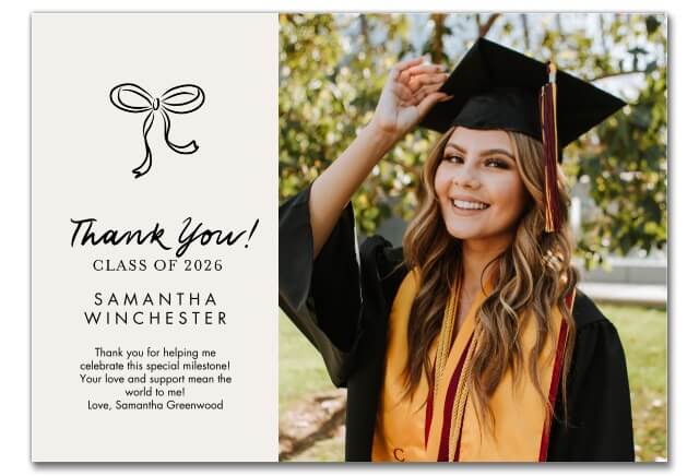 Set of 20 Flat Photo Cards, 5x7 How Soon Should You Send Graduation Thank You Cards?